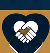 Hands joined inside a heart