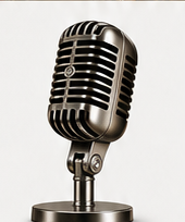 Vintage broadcast microphone